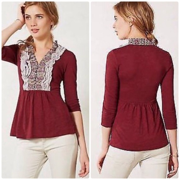 Anthropologie Tops - ‼️FINAL PRICE‼️ Printed Tuxedo Tee Anthropologie Tops - ‼️FINAL PRICE‼️ Printed Tuxedo Tee